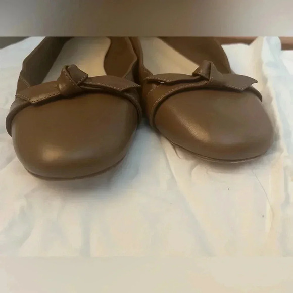 Alexandre Birman The Clarita Leather Knot Ballerina Flats in Brown Size 11.5 - Picture 4 of 10